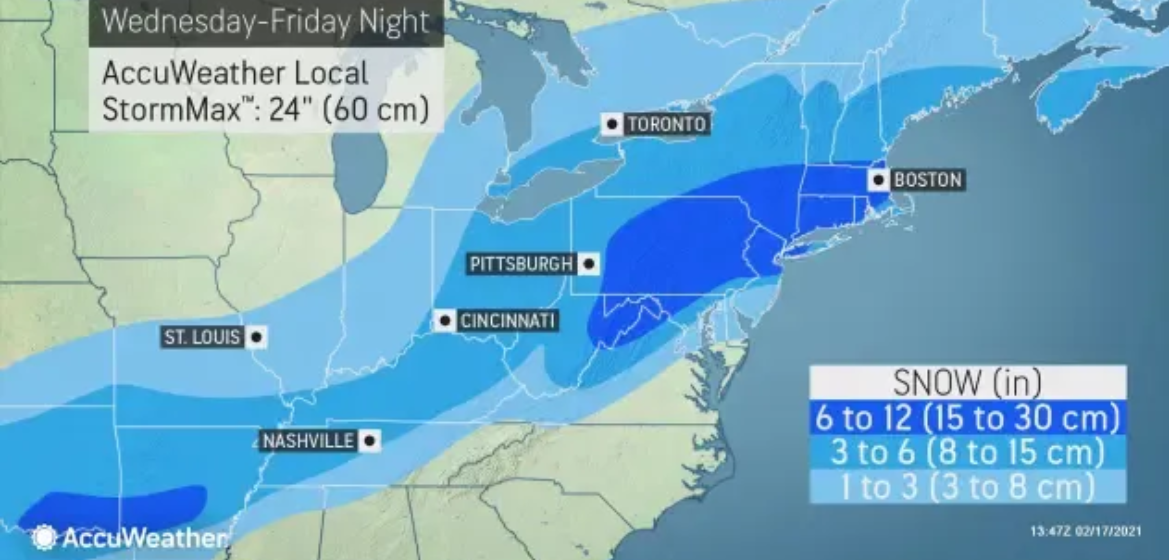 Winter Storm Watch issued for NYC ahead of 6-10 inches of snow Thursday ...