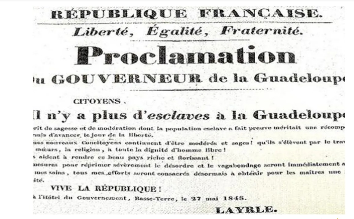 Il Y A Ans Le Mai Lesclavage Tait Aboli En Guadeloupe
