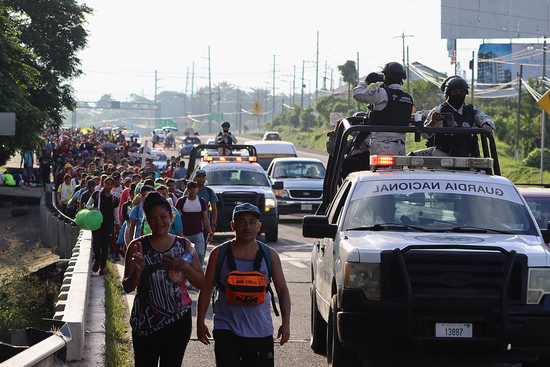 México |  Una nueva caravana con 1.200 migrantes, haitianos, nicaragüenses y venezolanos, se dirige a Chiapas