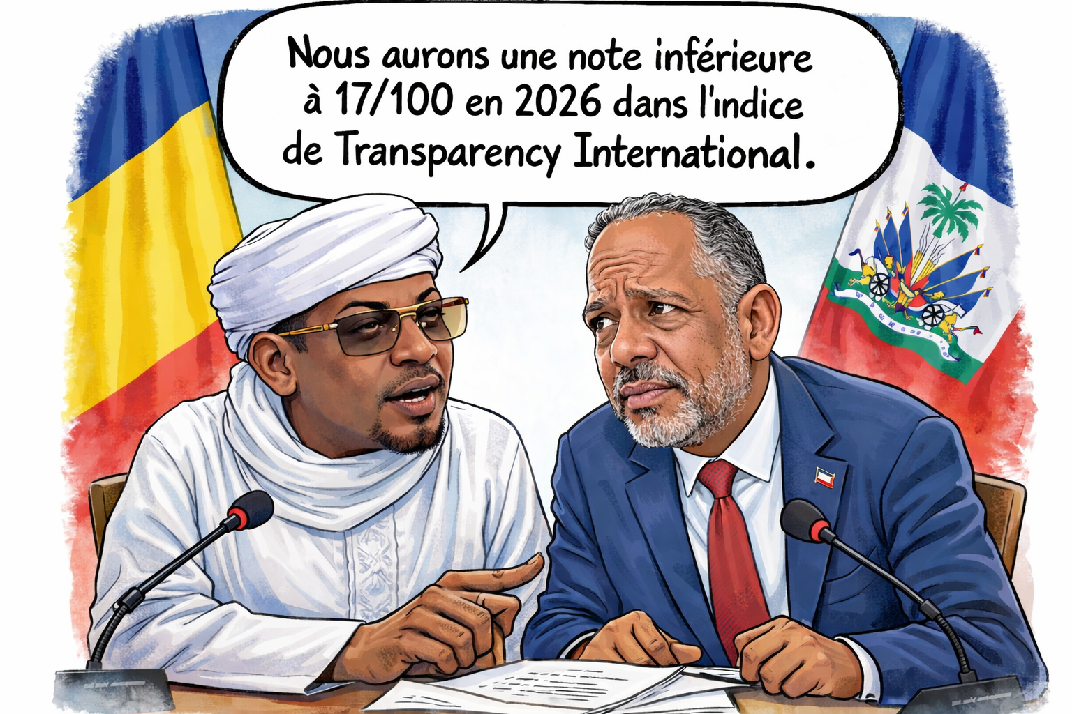 Tchad / Haïti : comparaison institutionnelle et gouvernance — Etats en déficit de crédibilité démocratique selon Transparency International Tchad / Haïti : comparaison institutionnelle et gouvernance — Etats en déficit de crédibilité démocratique selon Transparency International