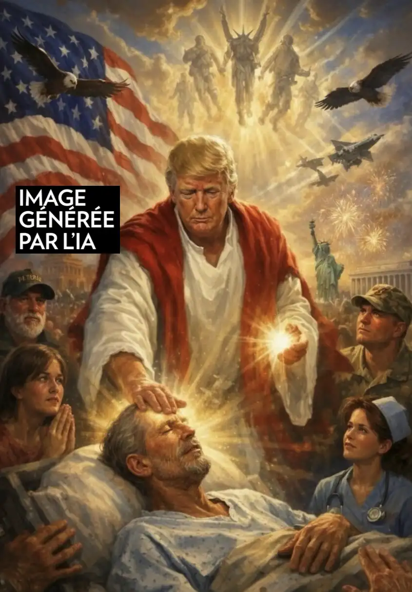 Une image de Trump en Jésus provoque un tollé dans la droite chrétienne américaine Une image de Trump en Jésus provoque un tollé dans la droite chrétienne américaine